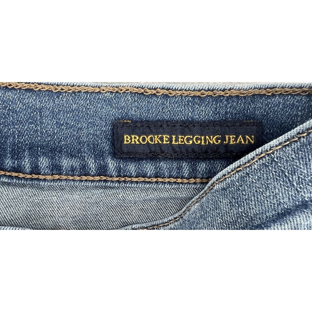 Lucky Brand Brooke Legging Jeans Women 8/29 Blue Skinny Distressed Raw Hem - Picture 9 of 11